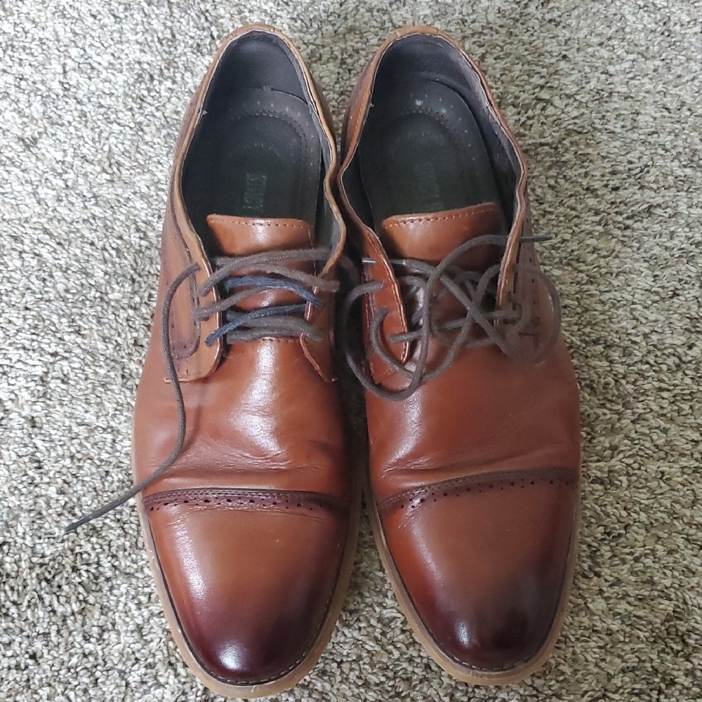 Stacy Adams Chestnut Leather Derbys